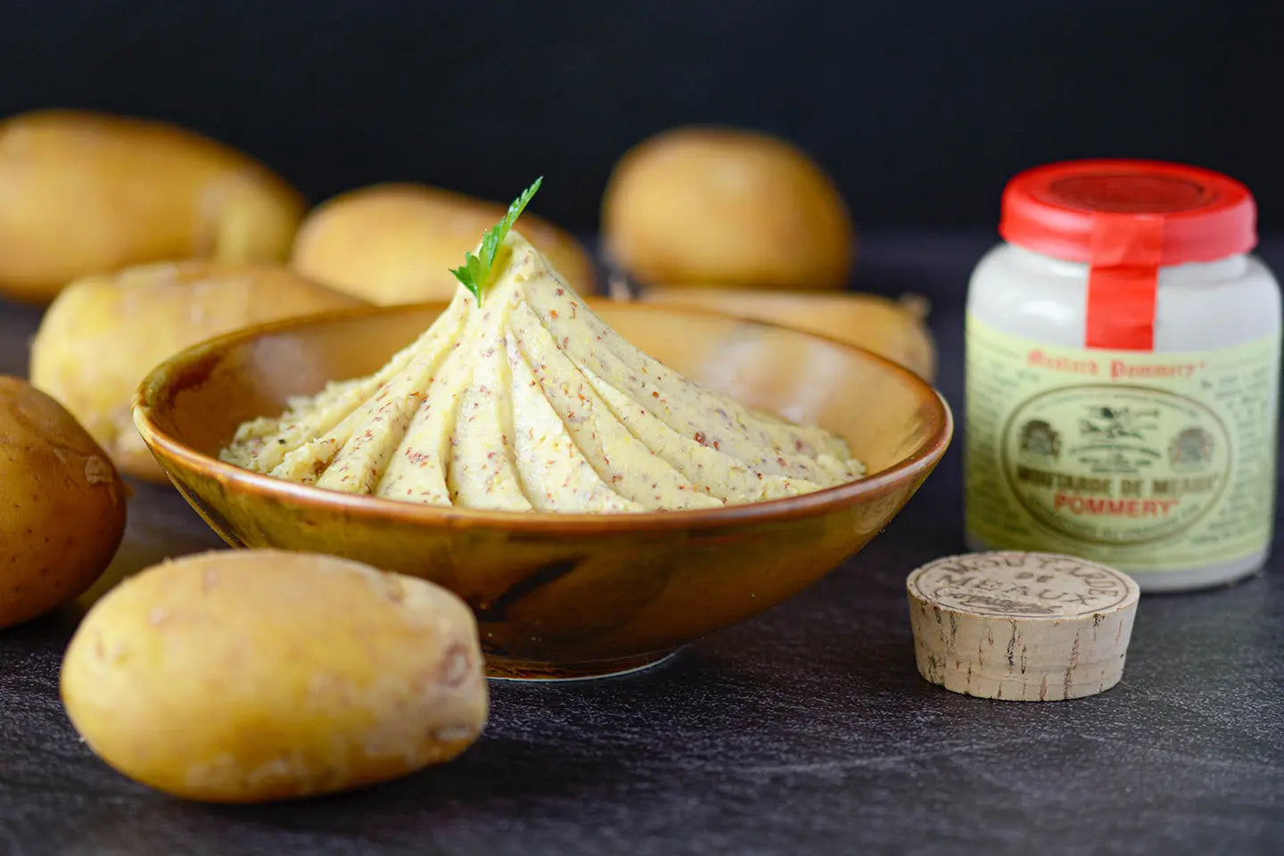 Purée de pommes de terre à la moutarde ancienne