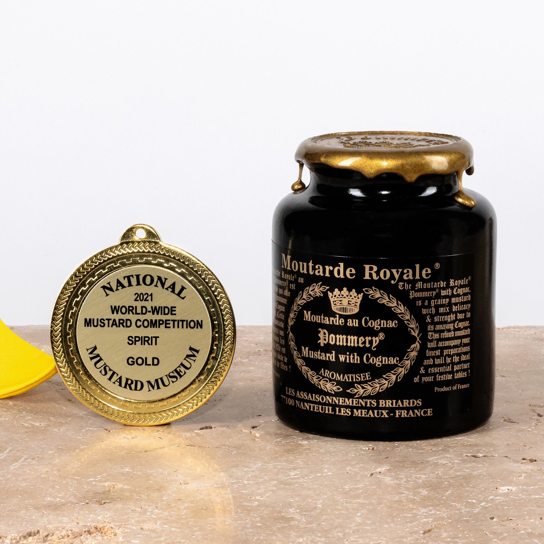 Médaille d'or Moutarde Royale au Cognac Pommery® 500g