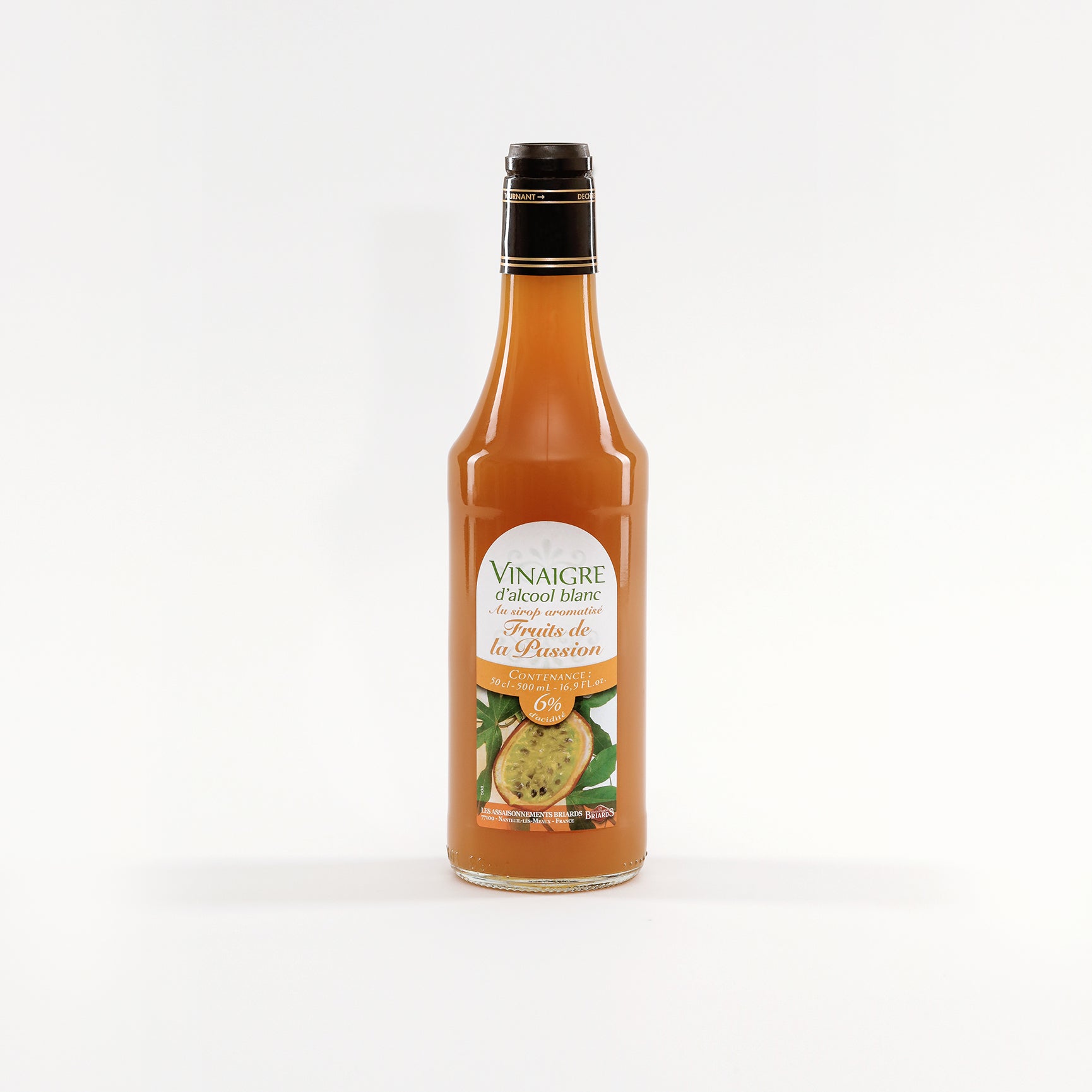 Vinaigre d'alcool 6% au sirop aromatisé fruit de la passion 50cl